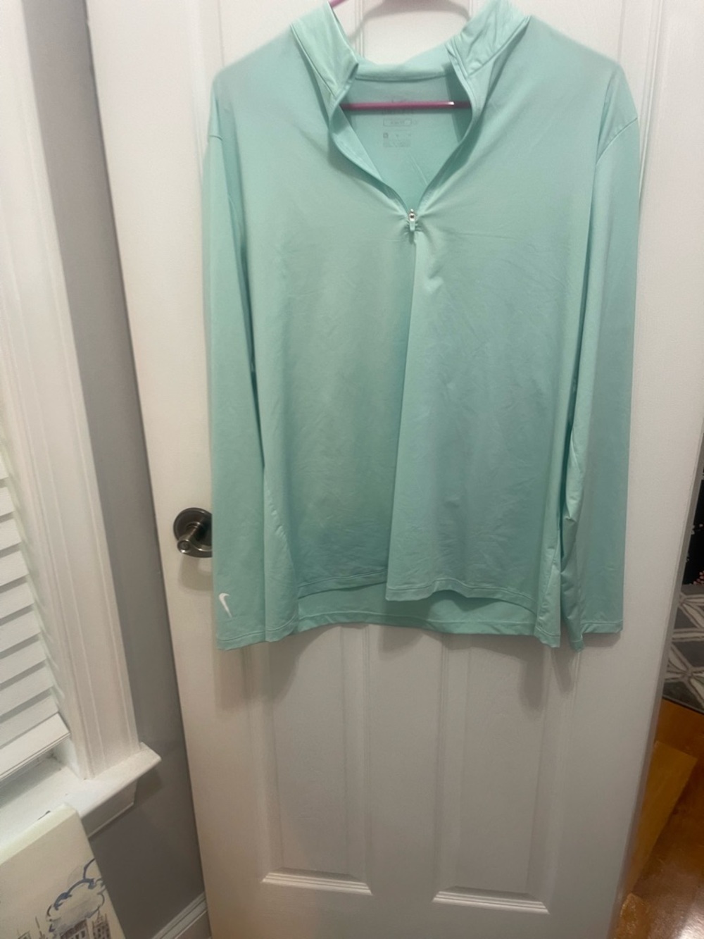 Nike Mint Green Long-Sleeve Quarter-Zip Pullover